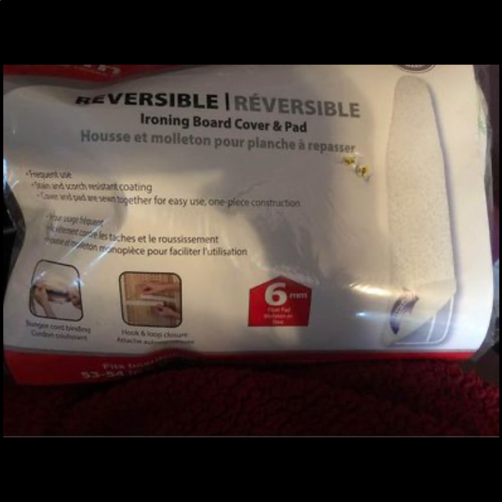 Reversible ironing board cover
